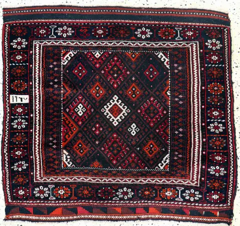 Przód torby Jaf, Persja, datowany 1927, wełna na wełnie, ok. 95 x 102 cm, EHZ: 2