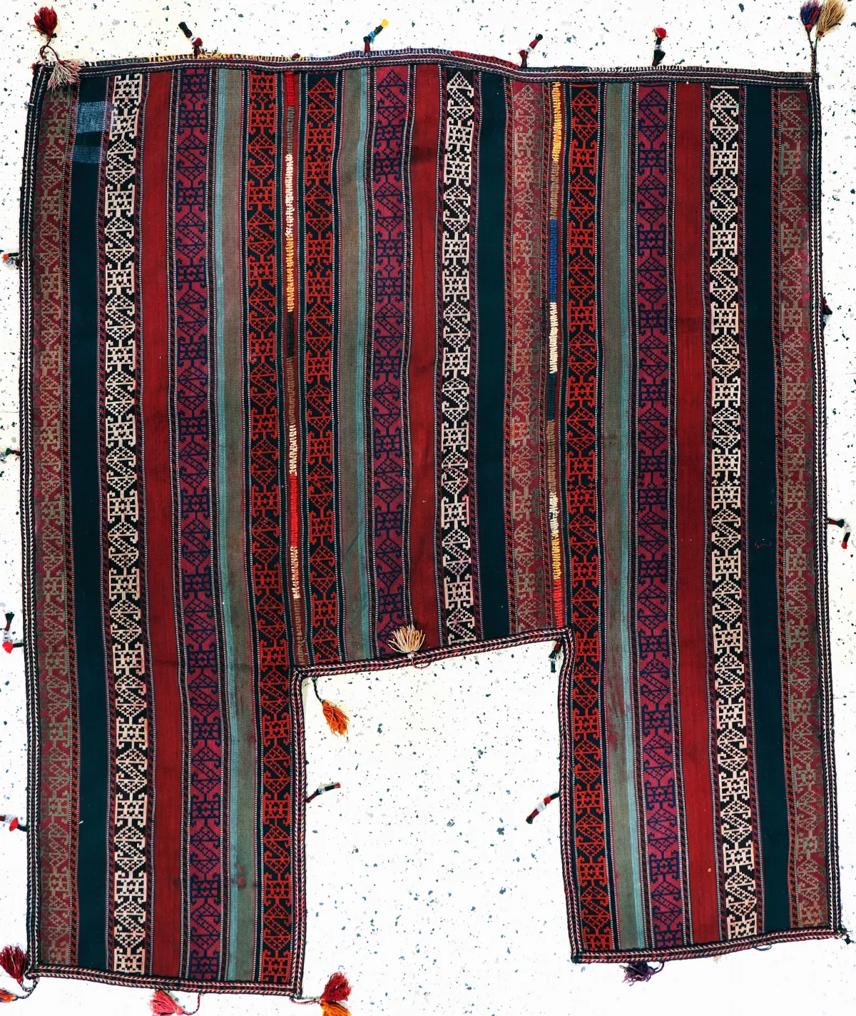 Nomaden"Pferdedecke", Persien, Anfang 20.Jhd, Wolle auf Wolle, ca. 170 x 155 cm, EHZ: 2