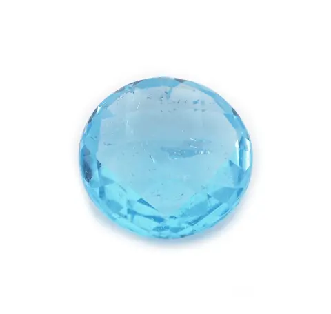 Topaze bleue brute, env. 3,59 ct, taille ronde, traitée Prix estimé : 80, - EUR