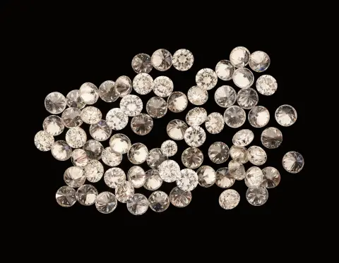 Lot de brillants en vrac, env. 1,00 ct au total, blanc-blanc fin/vs-si, diamètre env. 1,4 mm, calibré