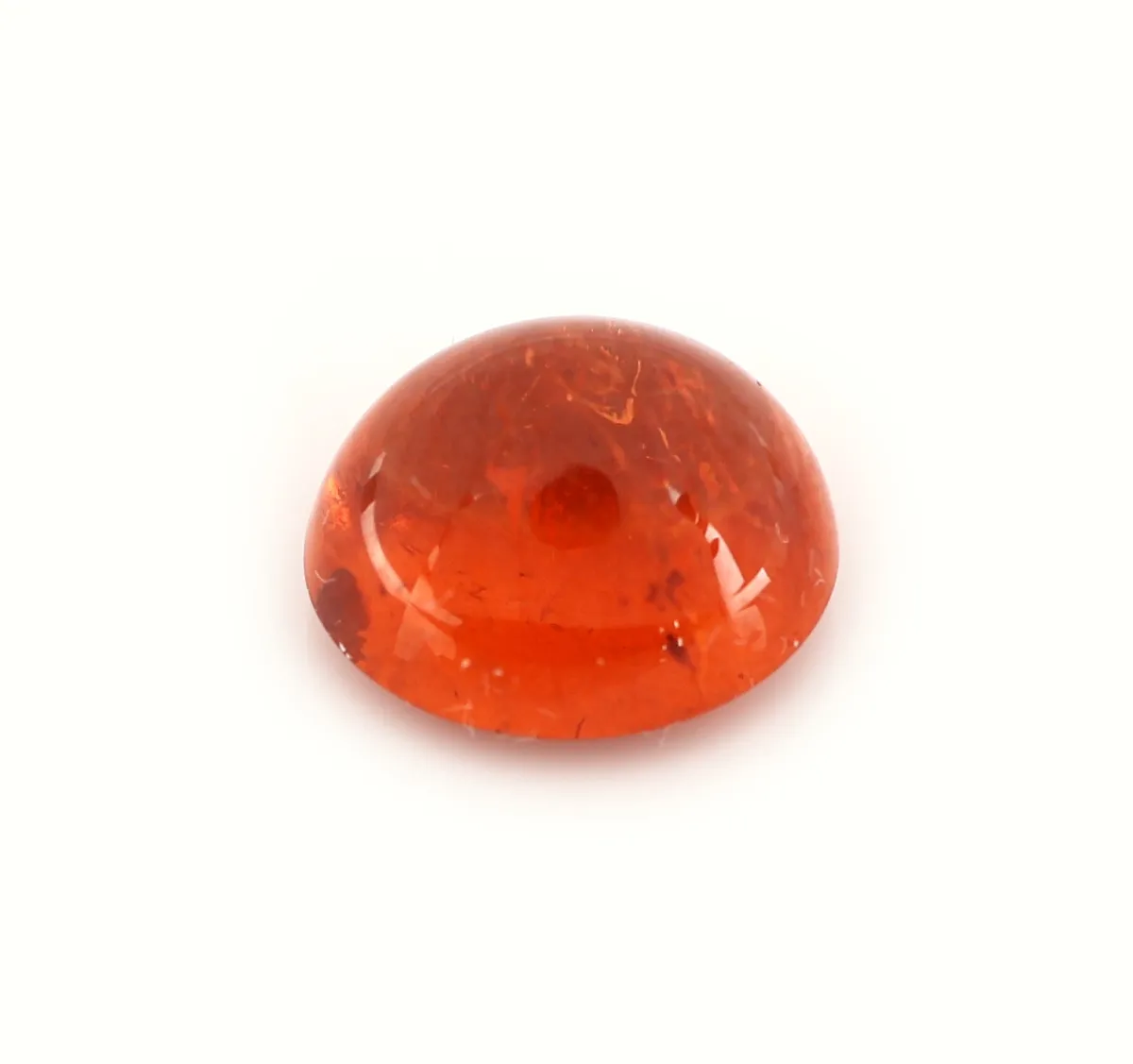 Grenat spessartine isolé, env. 2,29 ct, cabochon ovale, belle couleur intense
