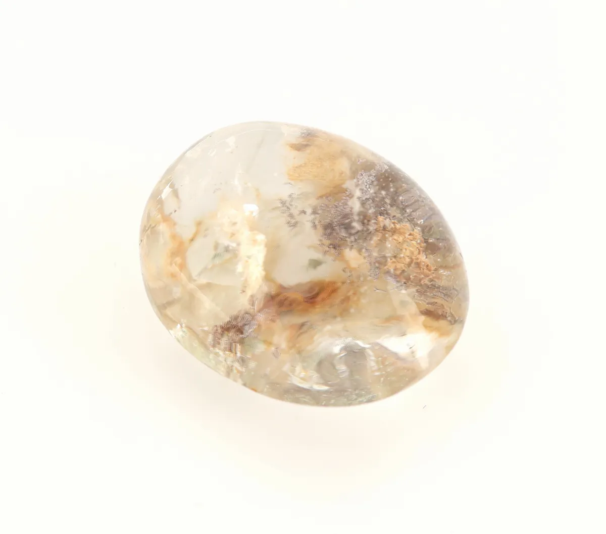 Loose quartz, approx. 58.07 ct, oval cabochon, quartz with inclusions