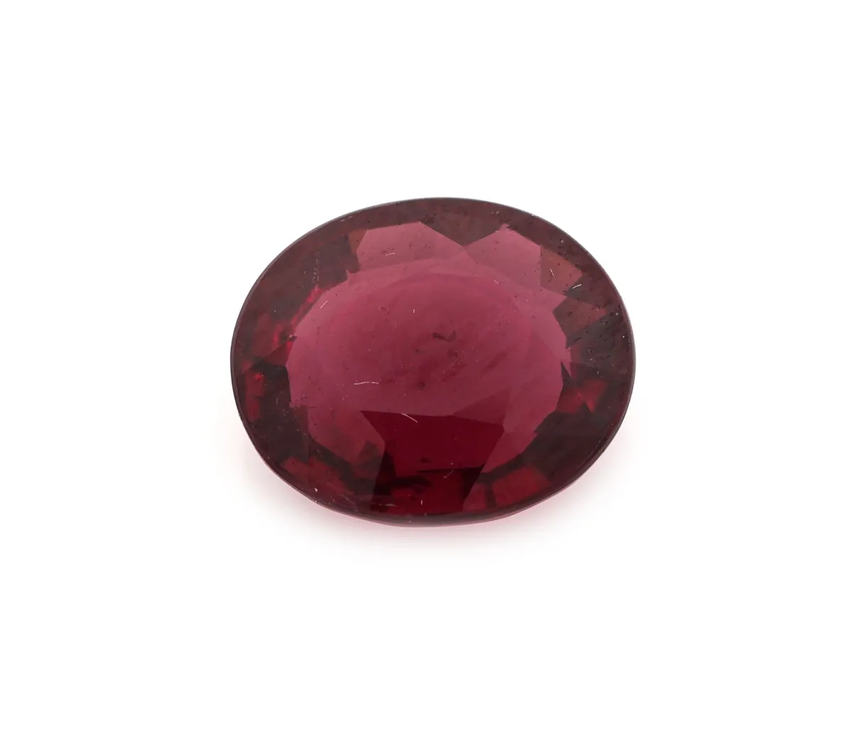 Rhodolite lâche, env. 2,83 ct, taille ovale, belle couleur intense