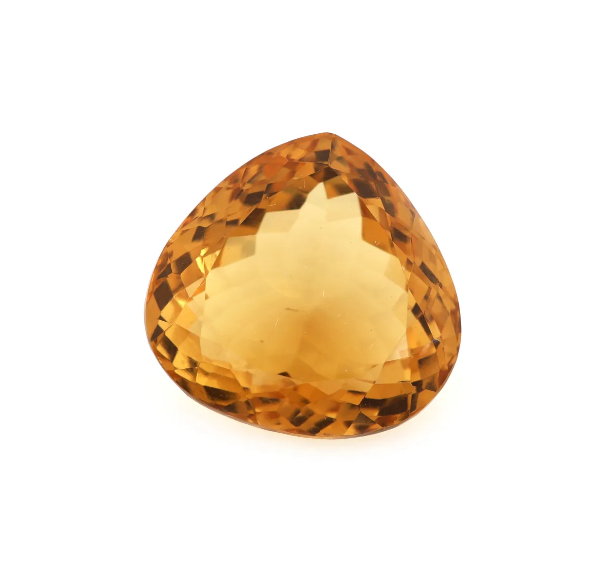 Loose citrine, approx. 20.15 ct, faceted drop, beautiful intense colour