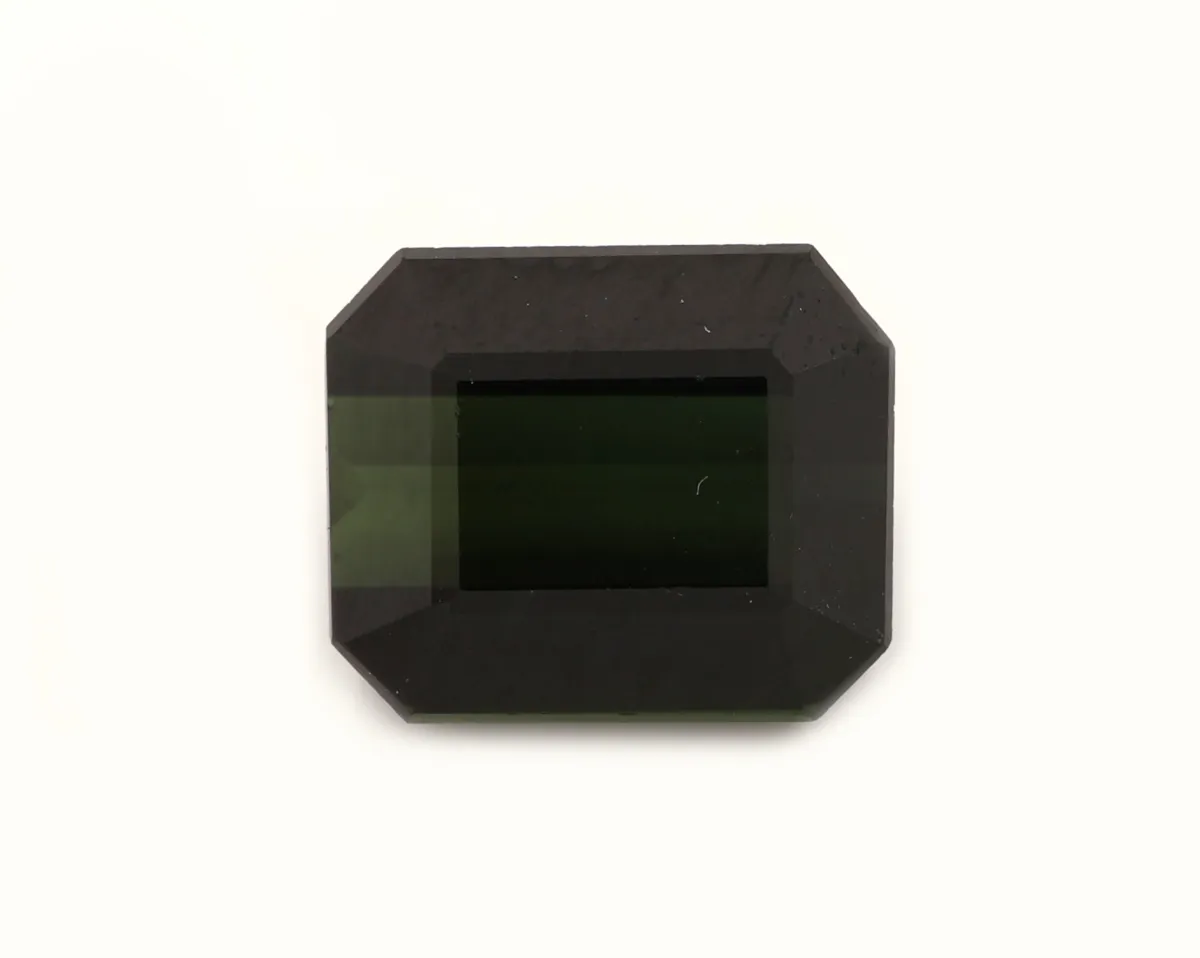 Loose tourmaline, approx. 2.55 ct, octagonal step cut, intense green colour