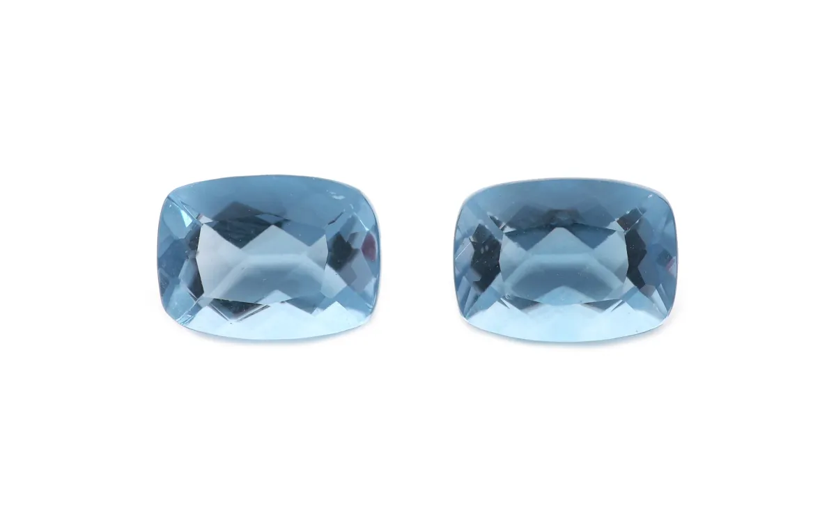 Lot 2 lose Fluorites, zus. ca. 2.29 ct, Kissenschliff Schätzpreis: 150, - EUR