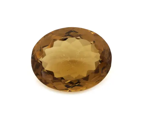 Citrine lâche, env. 13,57 ct, taille ovale, belle couleur intense