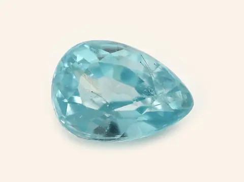 Zircon lâche, env. 1,16 ct, taille poire, bleu clair