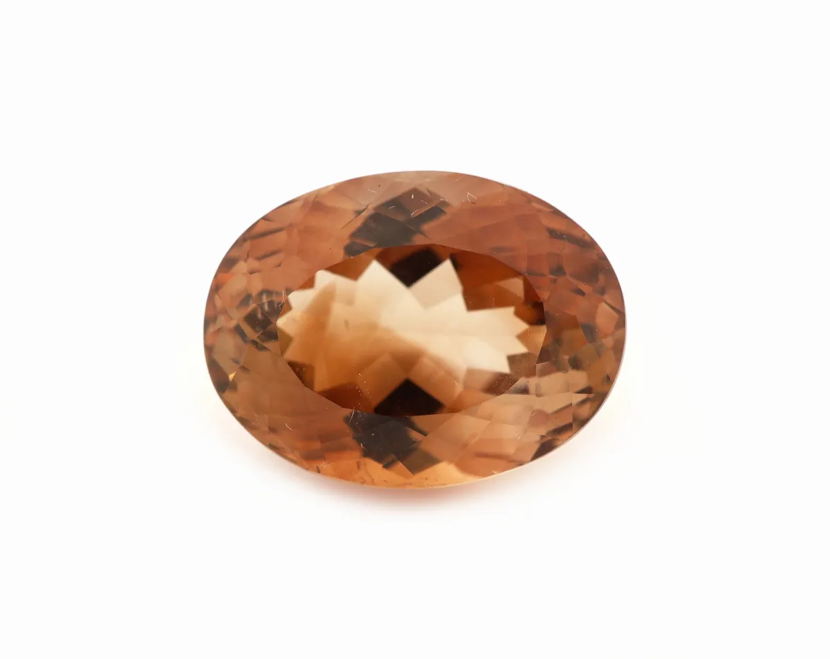 Topaze impériale non montée, env. 14,96 ct, taille ovale