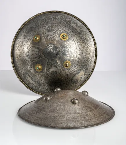 Two steel shields