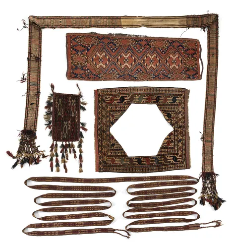 Collection of Turkmen knotted and woven works