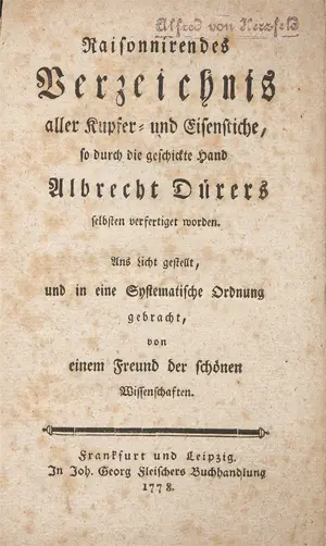 Hüsgen, Heinrich Sebastian – Uzasadniony katalog wszystkich miedziorytów i stalorytów Albrechta Dürera