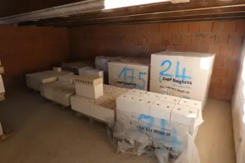 Lot of sand-lime bricks