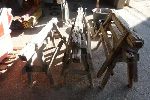 4x tréteaux en bois