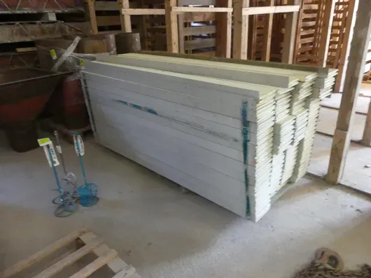 Lot of slab formwork elements