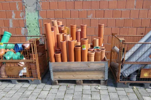 Posten KG-Rohren und Formstücke, orange