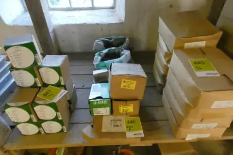 Mixed lot of nails in boxes and bags