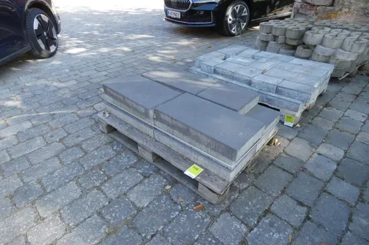 Partij straatstenen