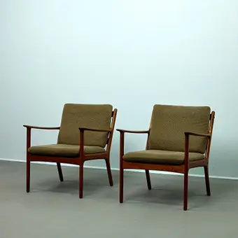OLE WANSCHER. voor Poul Jeppesen, lounge stoel, model 'PJ112', teak, 1960er jaren, Denemarken (2).