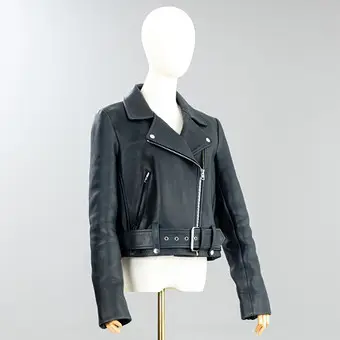 DIANE VON FÜRSTENBERG. Biker jacket / leather jacket, size L.