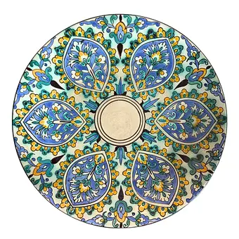 Grande assiette murale orientale en céramique.