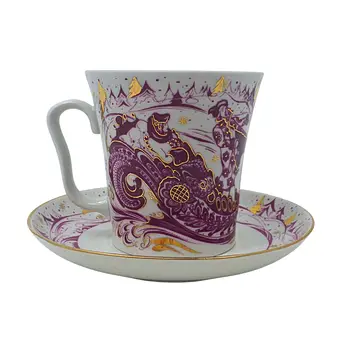LOMONOSSOV PORSELEINEN SET „TROIKA”.