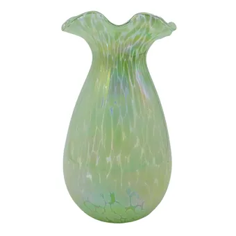 GRÜNE JUGENDSTIL-GLASVASE.