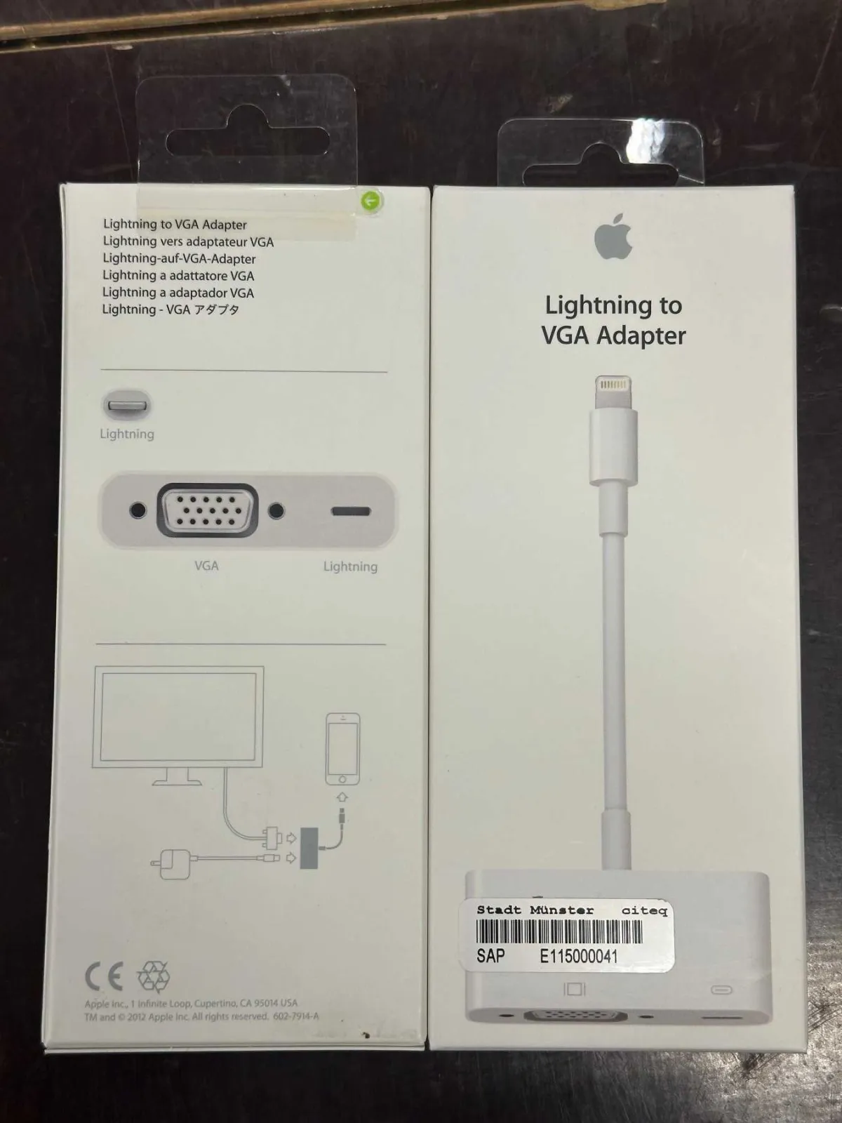 2 adaptery Apple Lightning na VGA