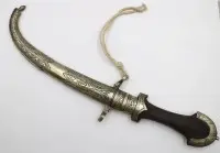 Marokkaanse Koummya, traditionele Noord-Afrikaanse gebogen dolk, ca. L-39,5cm
