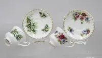 Miniature collector cups, "Flower of the Month" series, Royal Albert, March, May, cups H-4.3 cm