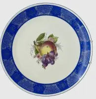 Grand plat à fruits Rosenthal avec décor de fruits, D 32 cm, en bon état
