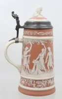 Chope à bière, Été de la série « Les Quatre Saisons » de Villeroy & Boch Mettlach, n° 3936/10000, env. H 26 cm