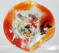 Glas-Schale, Anactacia Glass Design, Griechenland, ca. D-21cm