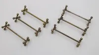 6x Messerbänke, älter, wohl WMF, ca. L-7,5cm