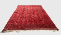 Tapis afghan antique Bokhara Bashiri, 215x322 cm, en bon état