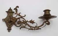 Bougeoir de piano vers 1900, probablement laiton bronzé, L-25cm H-13,5cm