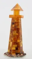 Vuurtoren van barnsteen, ouder, ca. H-17,2cm