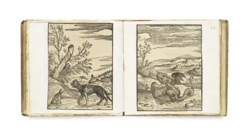 Giovanni Mario Verdizotti – Sammlung von 86 (von insgesamt 101 ersch.) Holzschnitten aus "Cento favole morali", 16