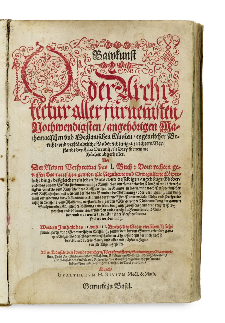 Walther Hermann Ryff – Bawkunst Oder Architektur aller fürnemsten Nothwendigsten angehörigen Mathematischen und Mechanischen Künsten (...)…