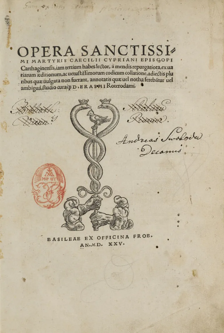 Thascius Caecillius Cyprianus – Opera Sanctissimi Martyris Caecilii Cypriani Episcopi Carthaginensis Iam tertium lector, a mendis…