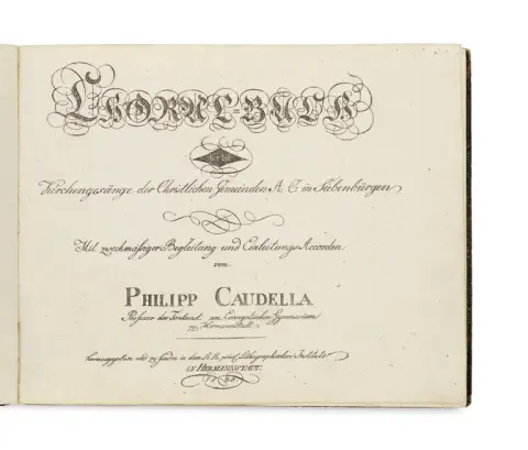 Philipp Caudella – Livre choral pour les chants d'église des communautés chrétiennes A. C. en Transylvanie