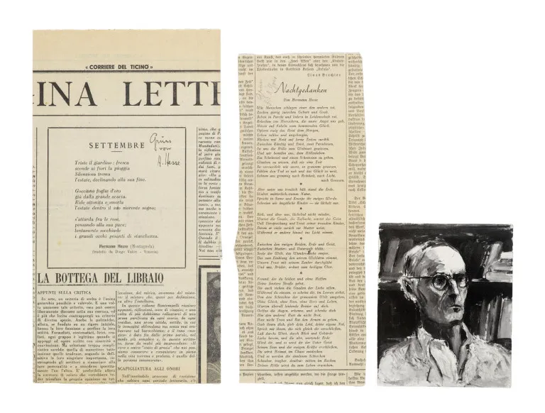 Hermann Hesse – Collection de 4 autographes de Hermann Hesse