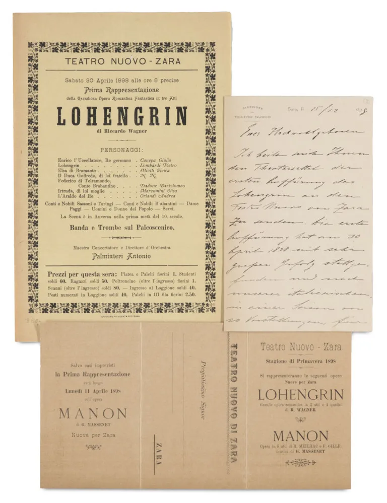 Demetrio Medovich – Eigenhandige brief met handtekening aan een niet nader genoemde "Hochwohlgeboren". Duits handschrift op papier