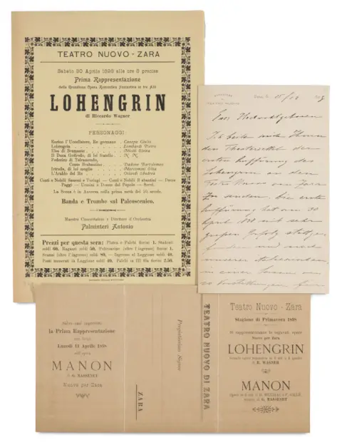 Demetrio Medovich – Lettre autographe signée adressée à un "Hochwohlgeboren" non nommé. Manuscrit allemand sur papier