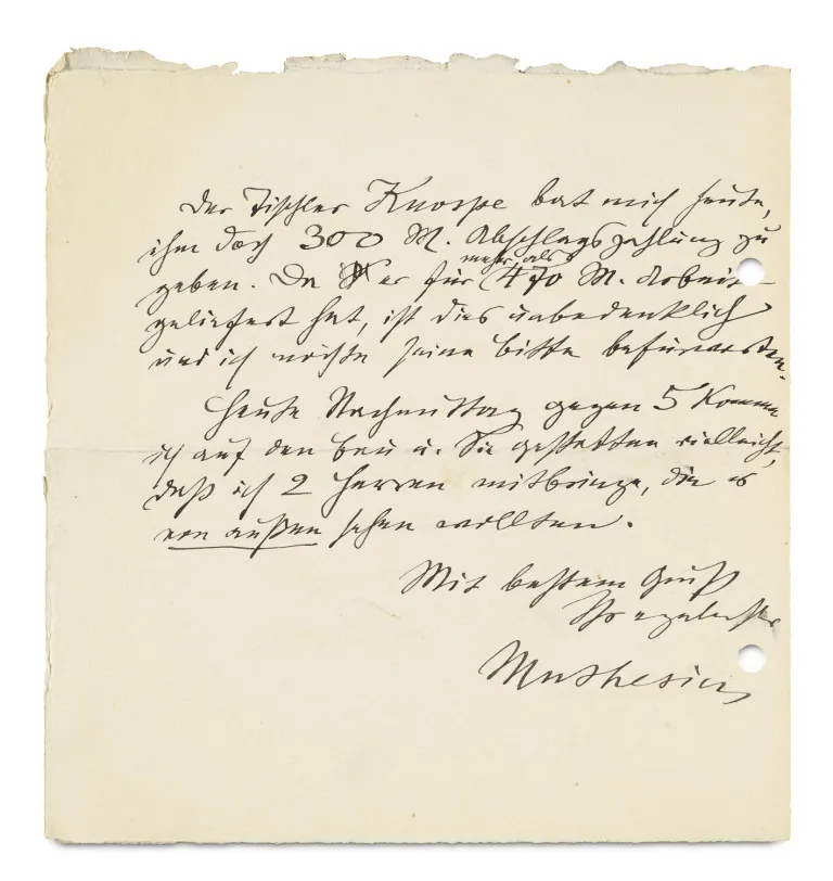 Hermann Muthesius – 2 autograph letters signed by the German architect (1861-1927) to Hermann von Seefeld in Berlin