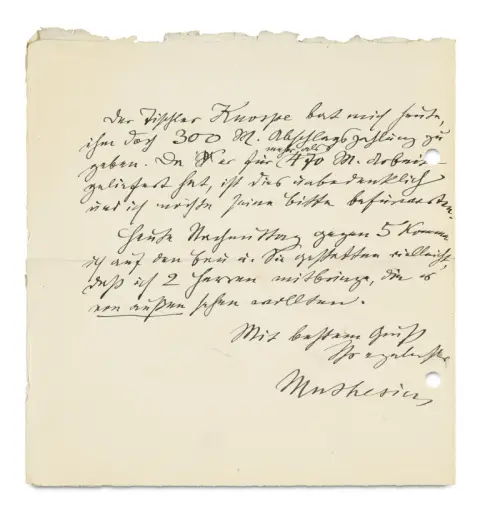 Hermann Muthesius – 2 lettres autographes signées de l'architecte allemand (1861-1927) à Hermann von Seefeld à Berlin