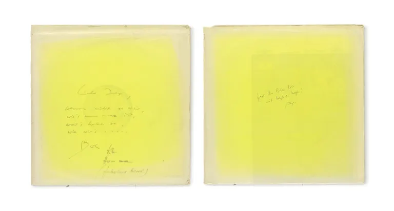 Karlheinz Stockhausen – Dédicace autographe avec signature du compositeur (1928-2007) pour la traductrice et auteure Iris…