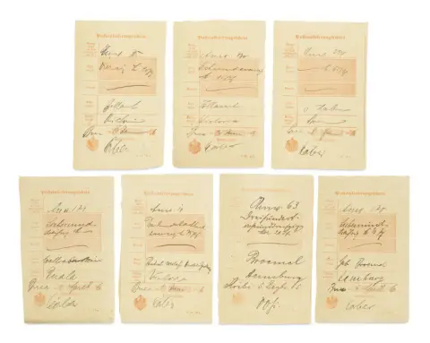 Vaste collection de plus de 100 documents et lettres provenant de la succession de l'ancien inspecteur impérial de justice Hermann Rintisch