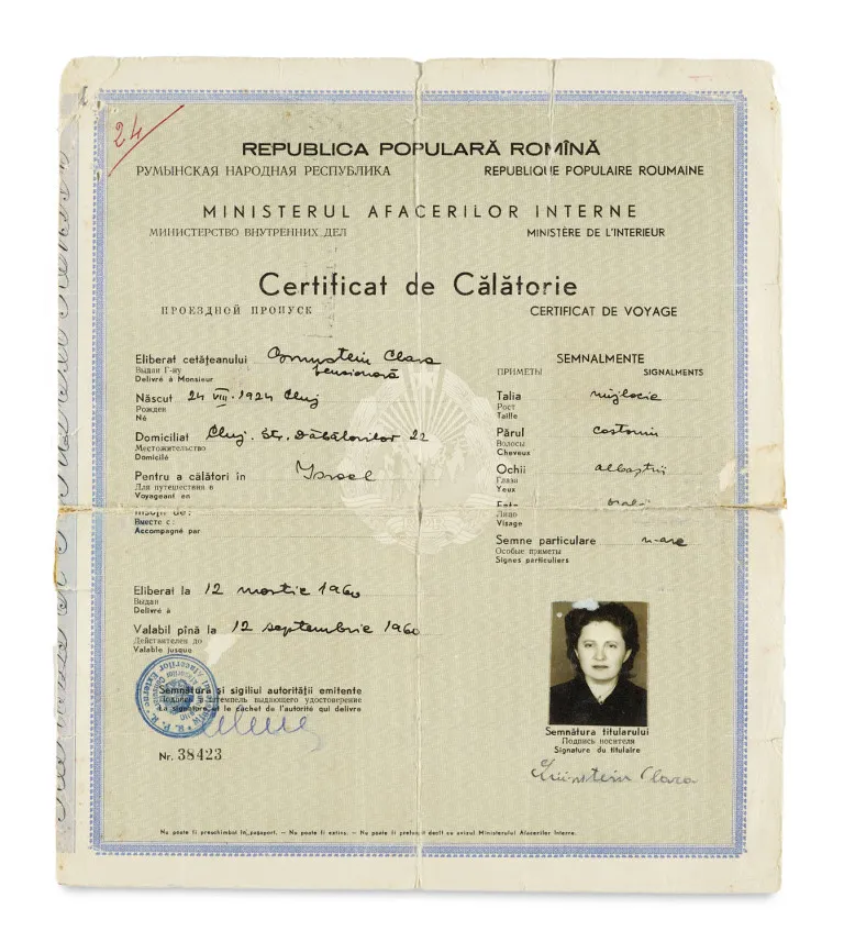 Certificat de voyage