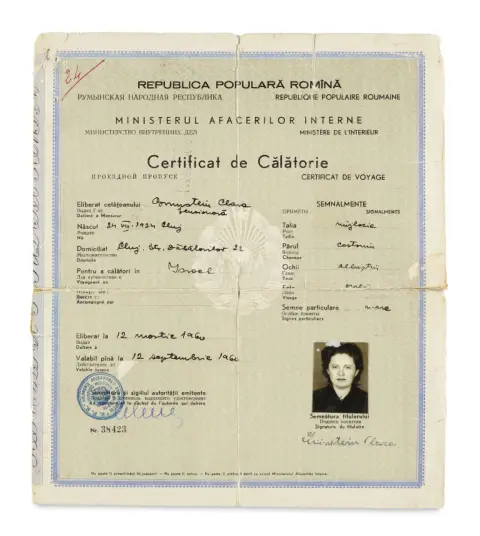 Certificat de voyage